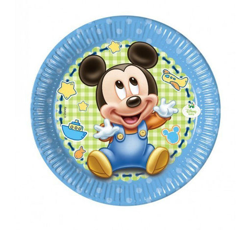Picture of BABY MICKEY PAPER PLATES 20CM - 8PK